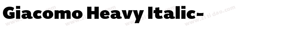 Giacomo Heavy Italic字体转换